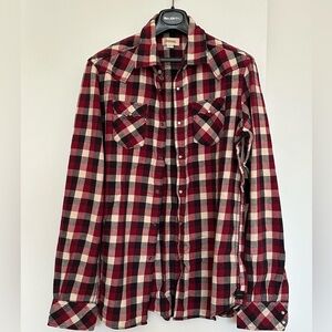 Diesel, men's checked plaid shirt, size L